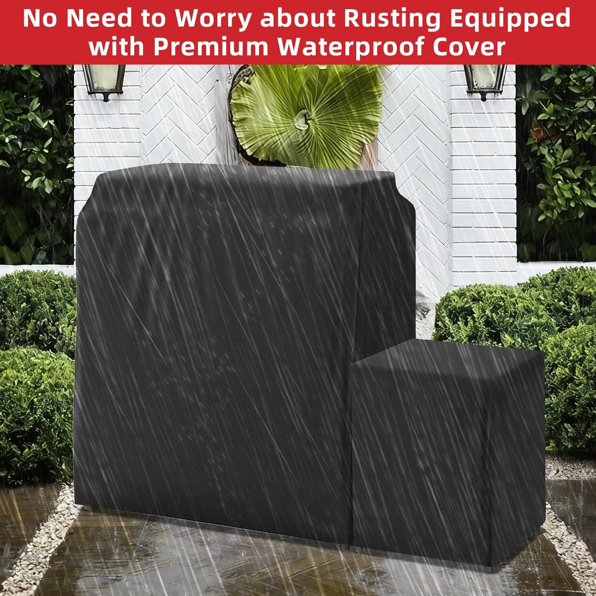 40.5" Outdoor Propane Fireplace with Tank Storage and Dust Cover- | 50,000 BTU Smokeless Gas Fire Pit with CSA Certified and Adjustable Flame for Patio Backyard Outdoor Heating & Decoration