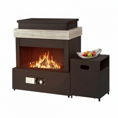 40.5" Outdoor Propane Fireplace with Tank Storage and Dust Cover- | 50,000 BTU Smokeless Gas Fire Pit with CSA Certified and Adjustable Flame for Patio Backyard Outdoor Heating & Decoration